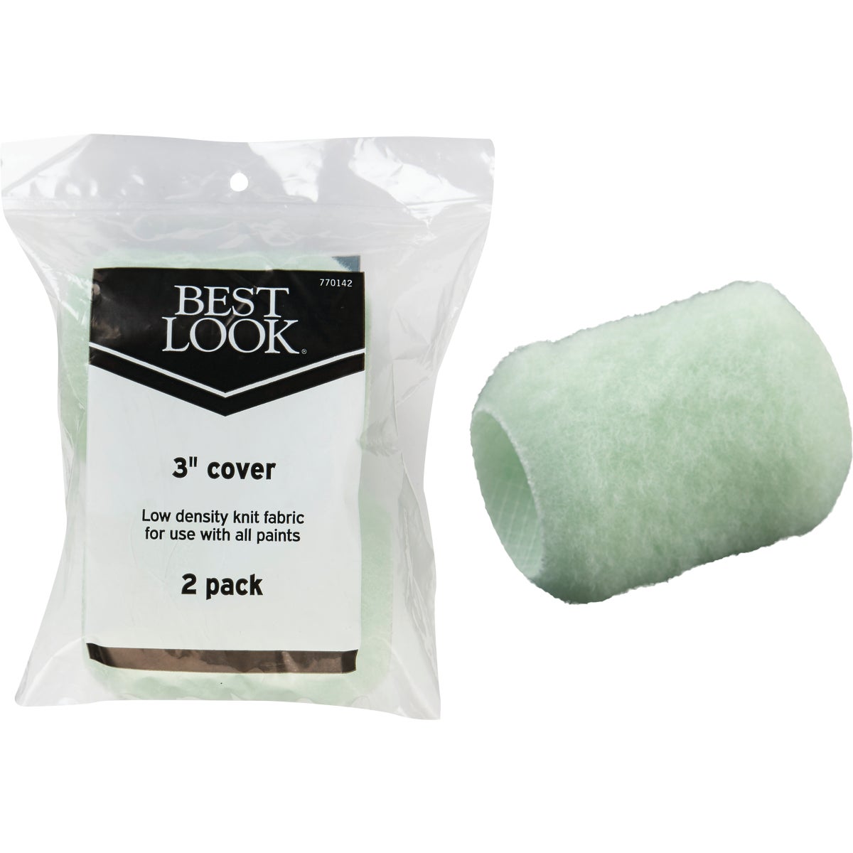 Best Look 3 In. x 3/8 In. Knit Fabric Roller Cover (2-Pack)