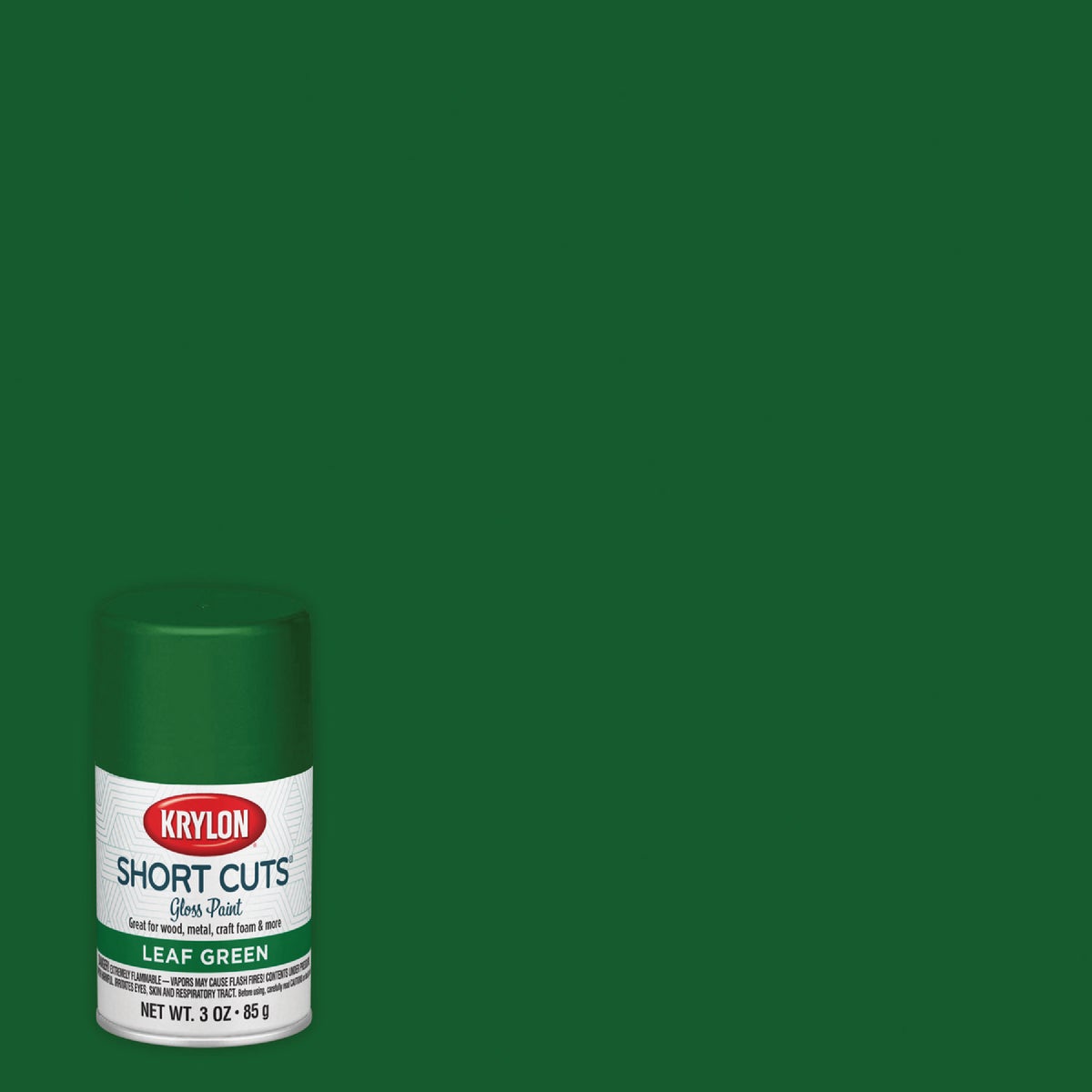 Krylon Short Cuts 3 Oz. High-Gloss Enamel Spray Paint, Leaf Green