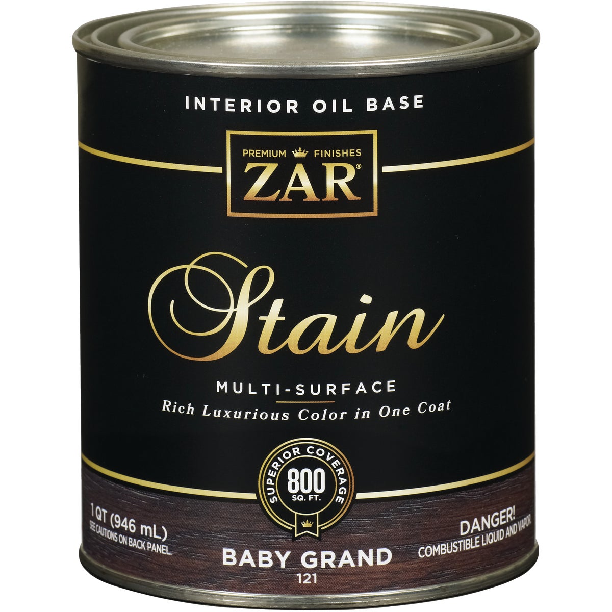 ZAR Oil-Based Wood Stain, Baby Grand, 1 Qt.