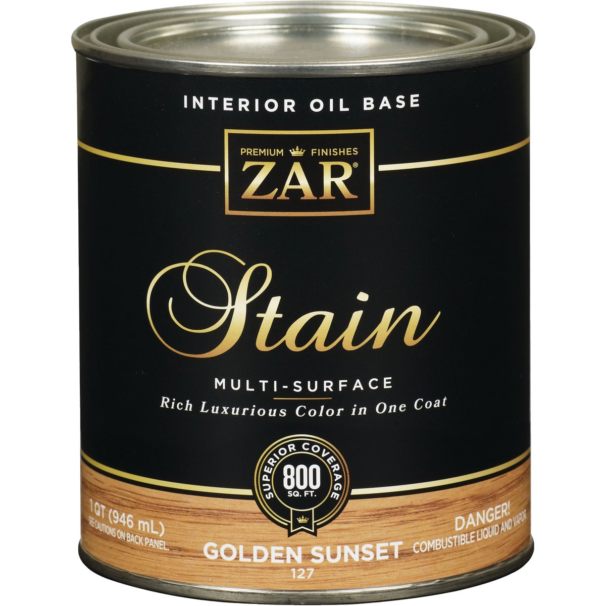 ZAR Oil-Based Wood Stain, Golden Sunset, 1 Qt.