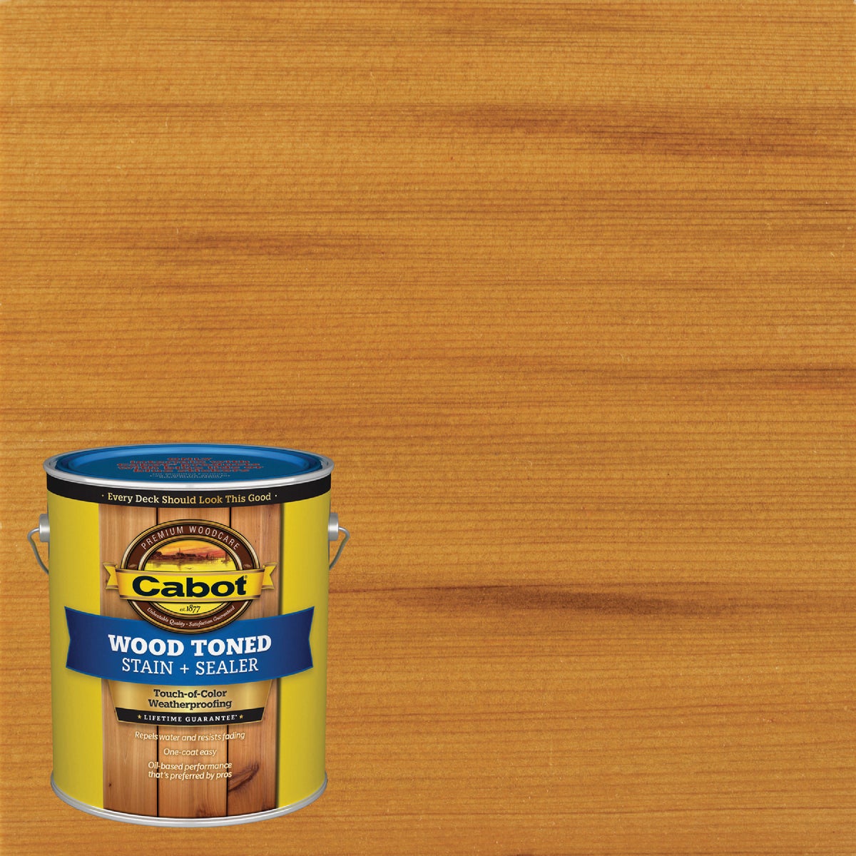 Cabot VOC Wood Toned Deck & Siding Exterior Stain & Sealer, Cedar, 1 Gal.