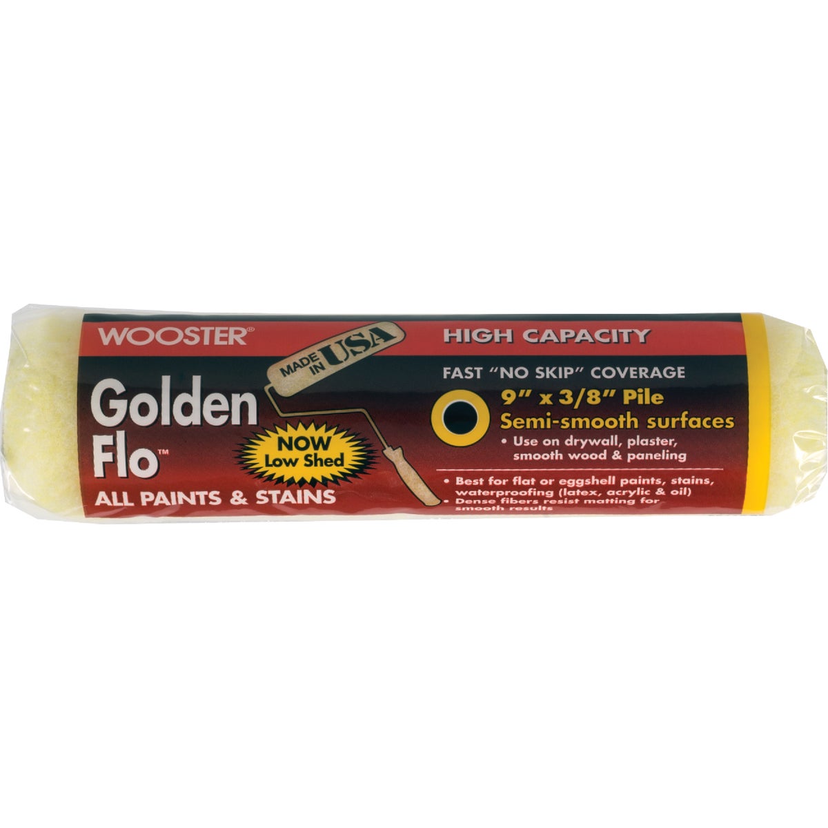 Wooster Golden Flo 9 In. x 3/8 In. Knit Fabric Roller Cover