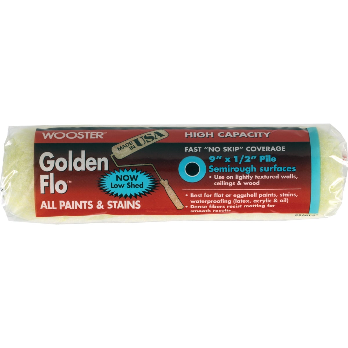 Wooster Golden Flo 9 In. x 1/2 In. Knit Fabric Roller Cover