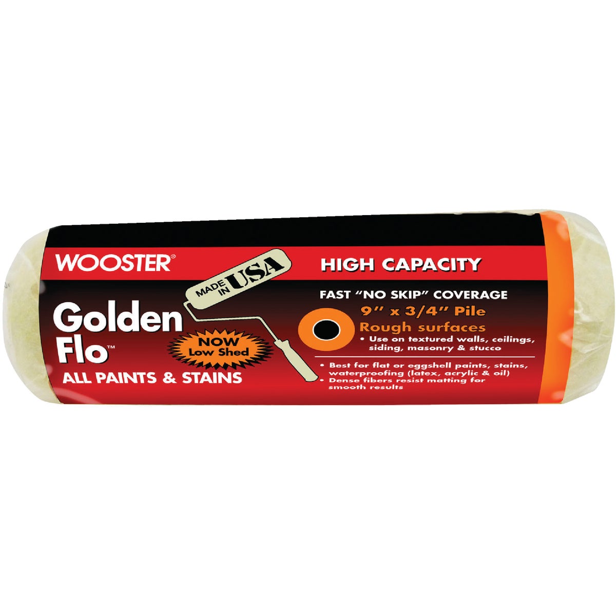 Wooster Golden Flo 9 In. x 3/4 In. Knit Fabric Roller Cover