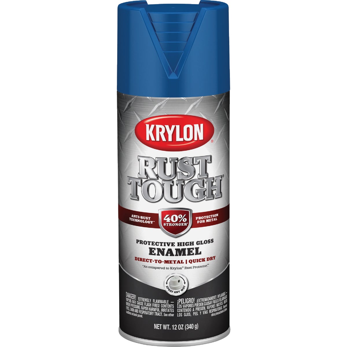 Krylon Rust Tough 12 Oz. Gloss Alkyd Enamel Spray Paint, Blue