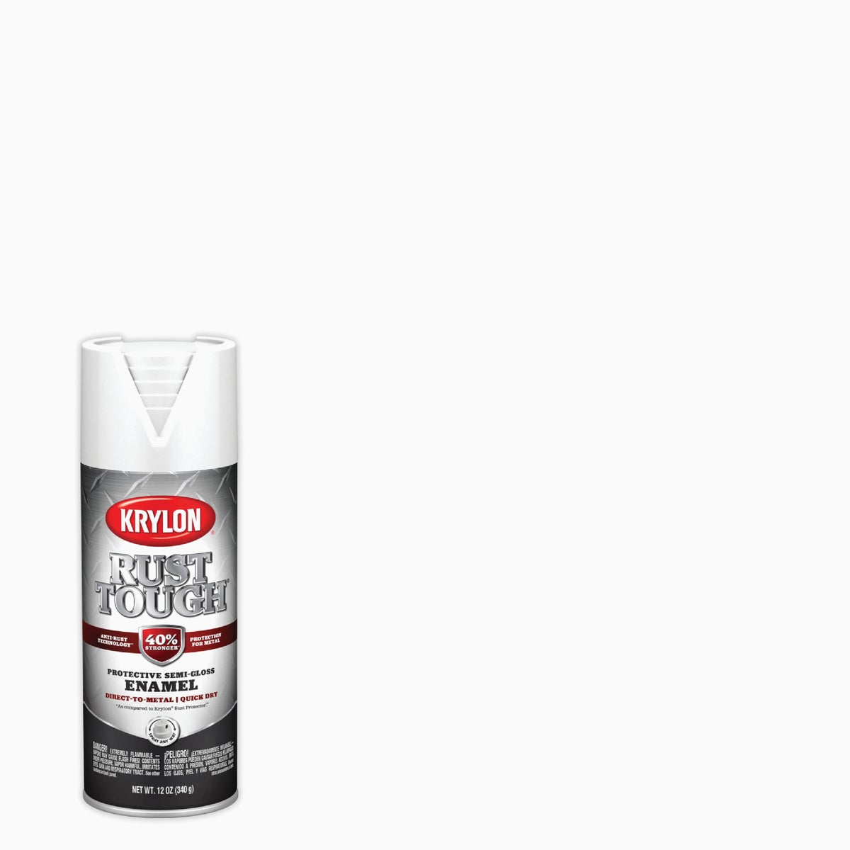 Krylon Rust Tough 12 Oz. Semi-Gloss Alkyd Enamel Spray Paint, White