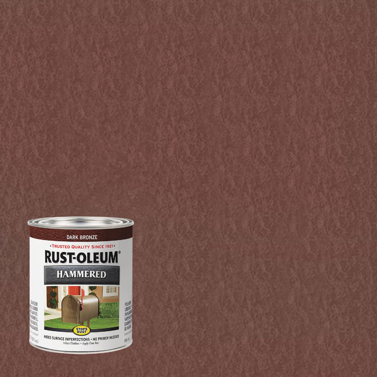 Rust-Oleum Stops Rust Hammered Paint, Dark Bronze, 1 Qt.