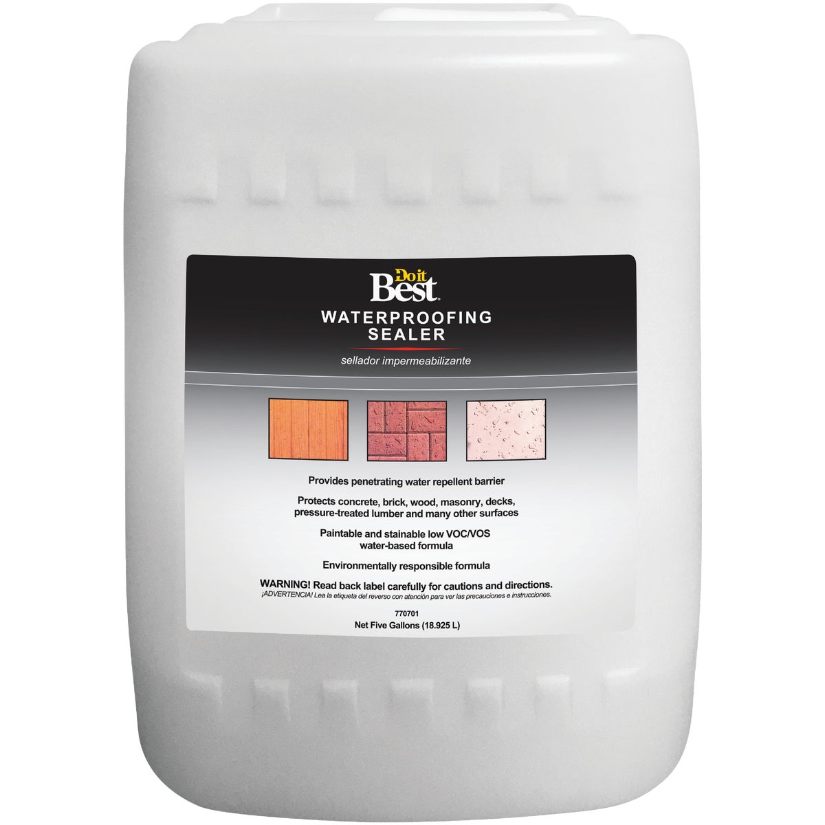 Do it Best Clear Water-Based Waterproofing Sealer, 5 Gal.