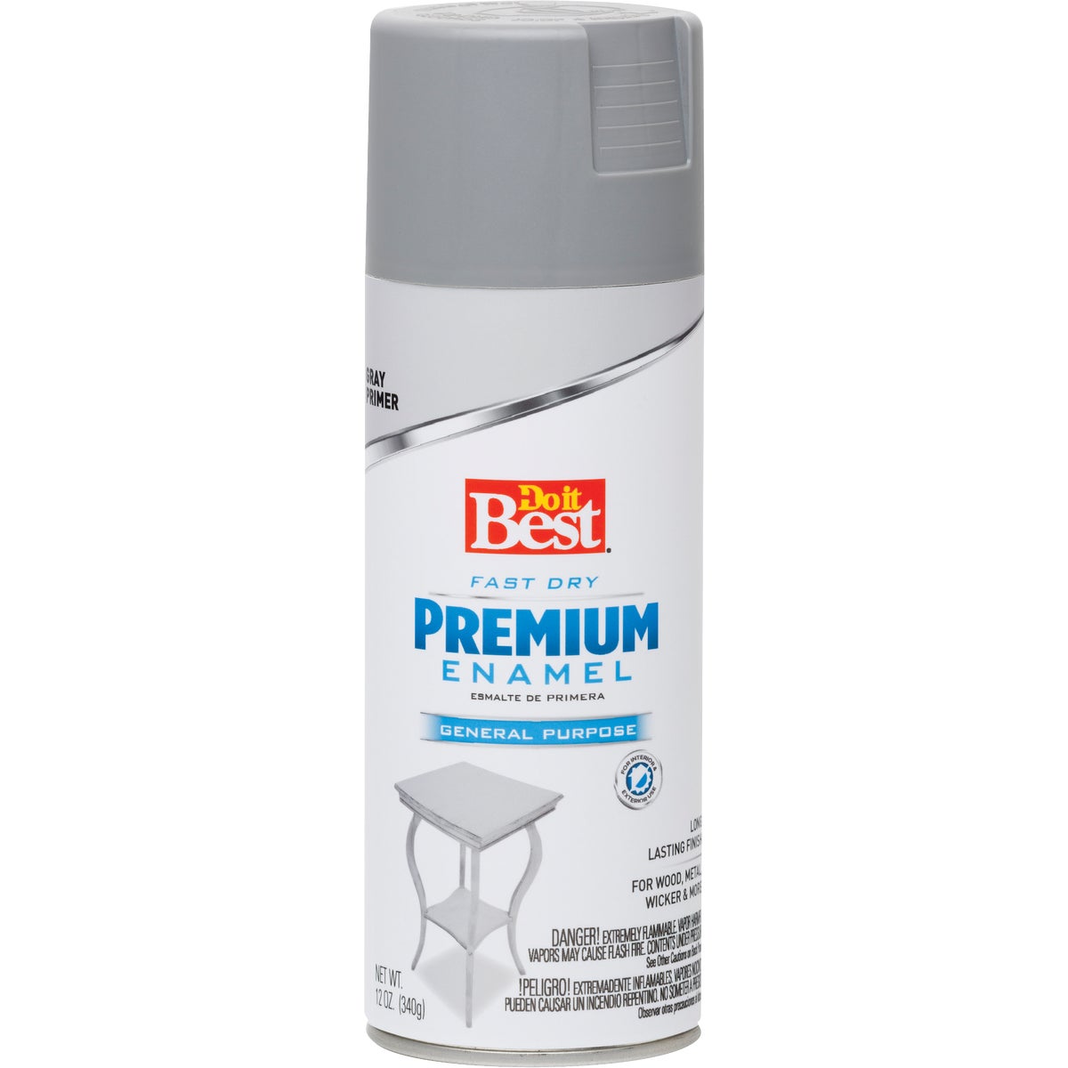 Do it Best Premium Enamel Gray 12 Oz. All-Purpose Spray Paint Primer