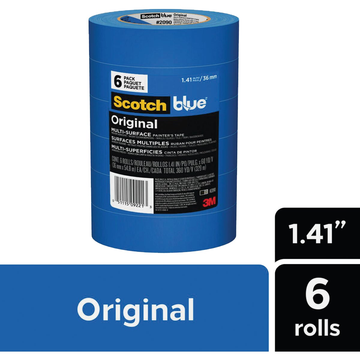 6PK 1.41 BLUE MASK TAPE