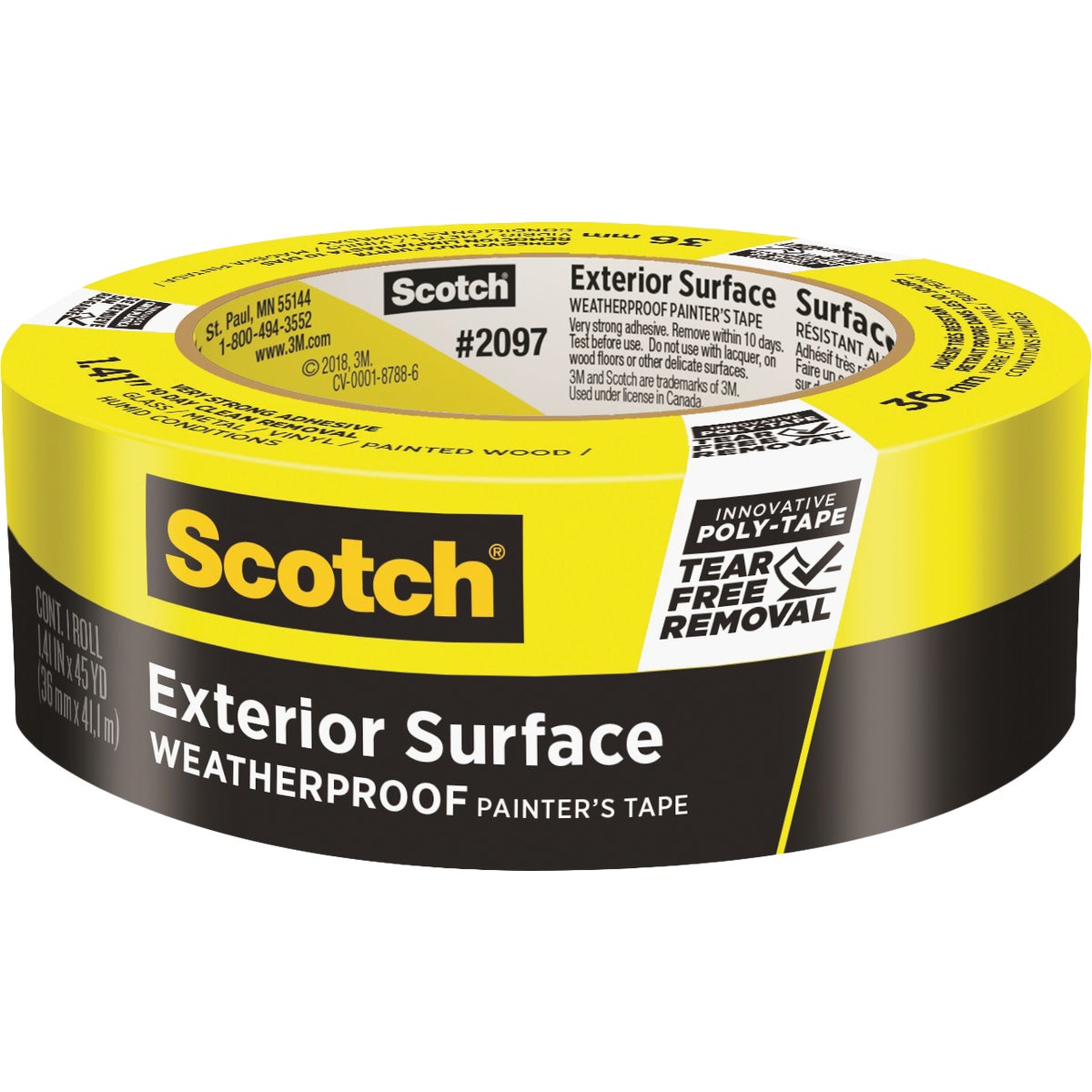 3M Scotch Blue 1.41 In x 45 Yd. Exterior Surface Painter's Tape