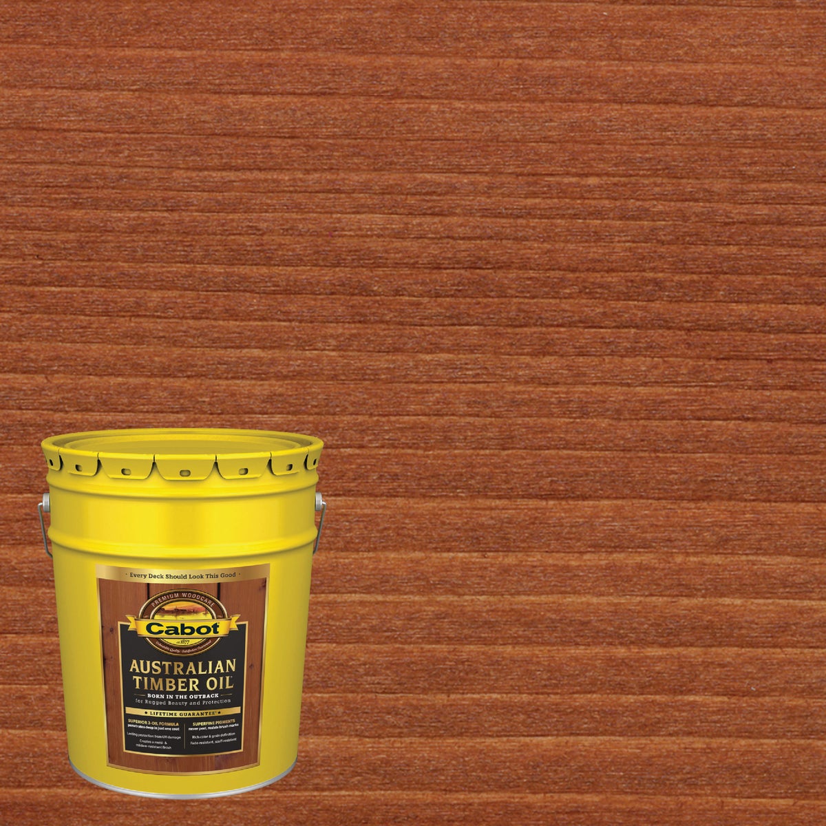 Cabot Australian Timber Oil Translucent Exterior Oil Finish, Jarrah Brown, 5 Gal.