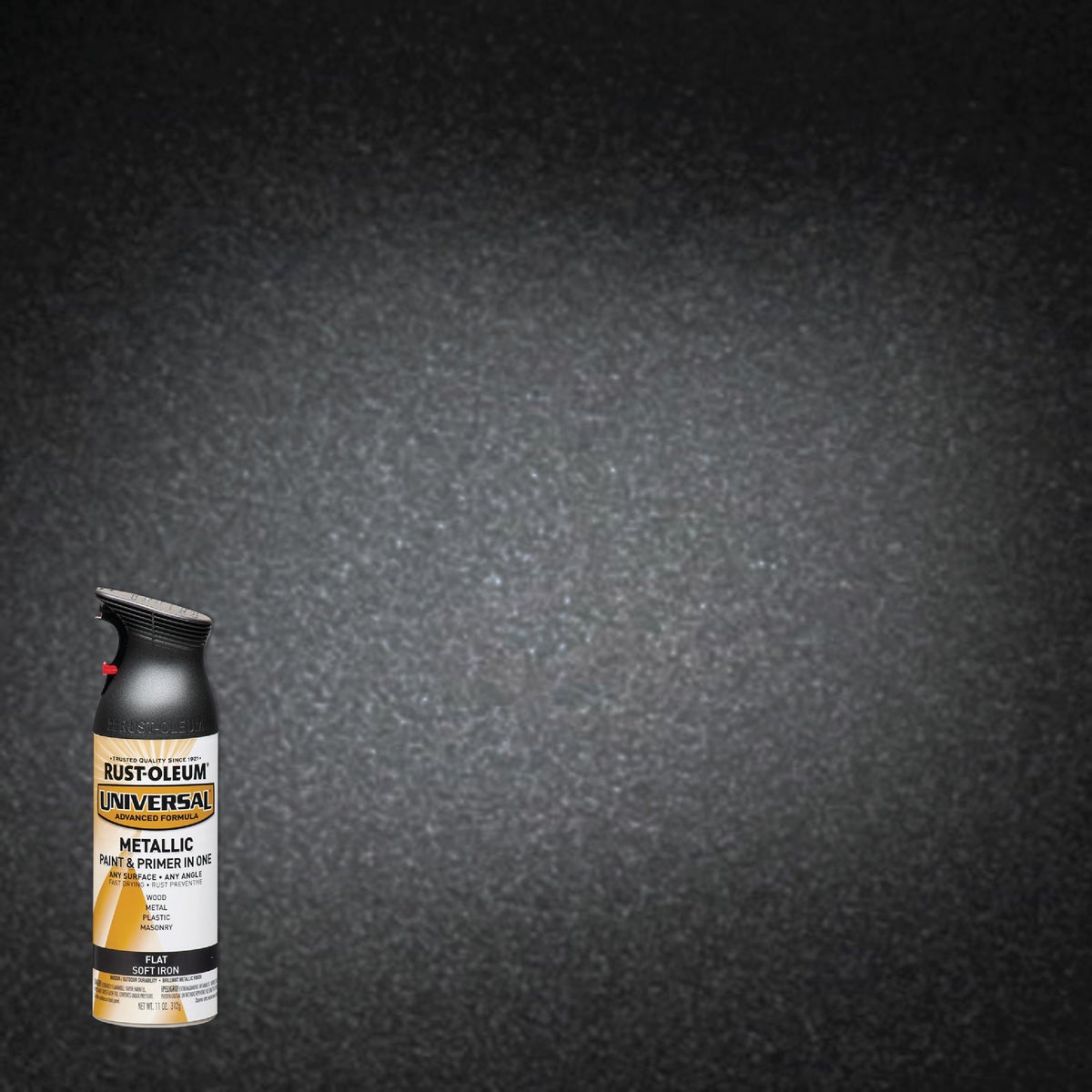 Rust-Oleum Universal 11 Oz. Metallic Flat All-Surface Spray Paint & Primer In One, Soft Iron