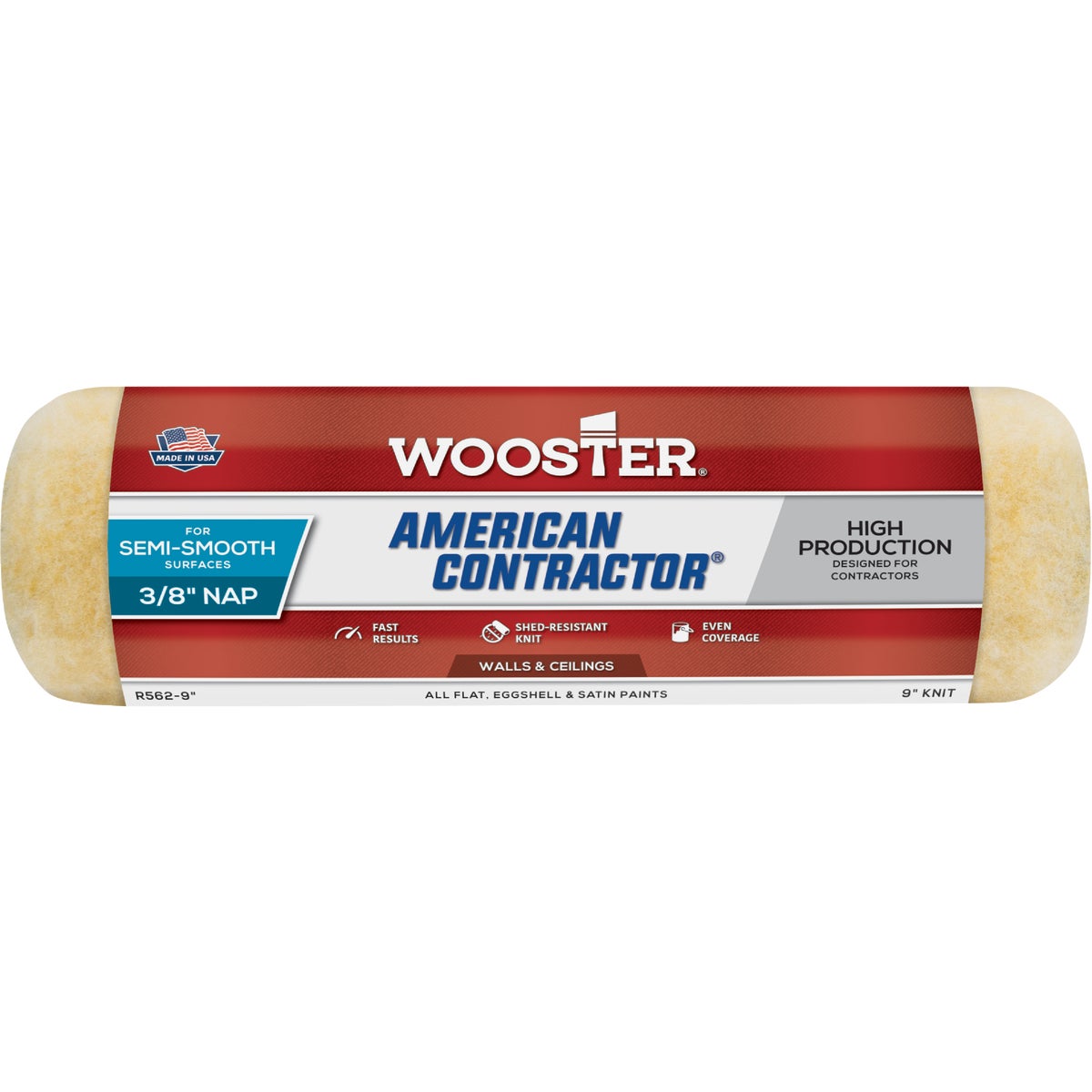 Wooster American Contractor 9 In. x 3/8 In. Knit Fabric Roller Cover