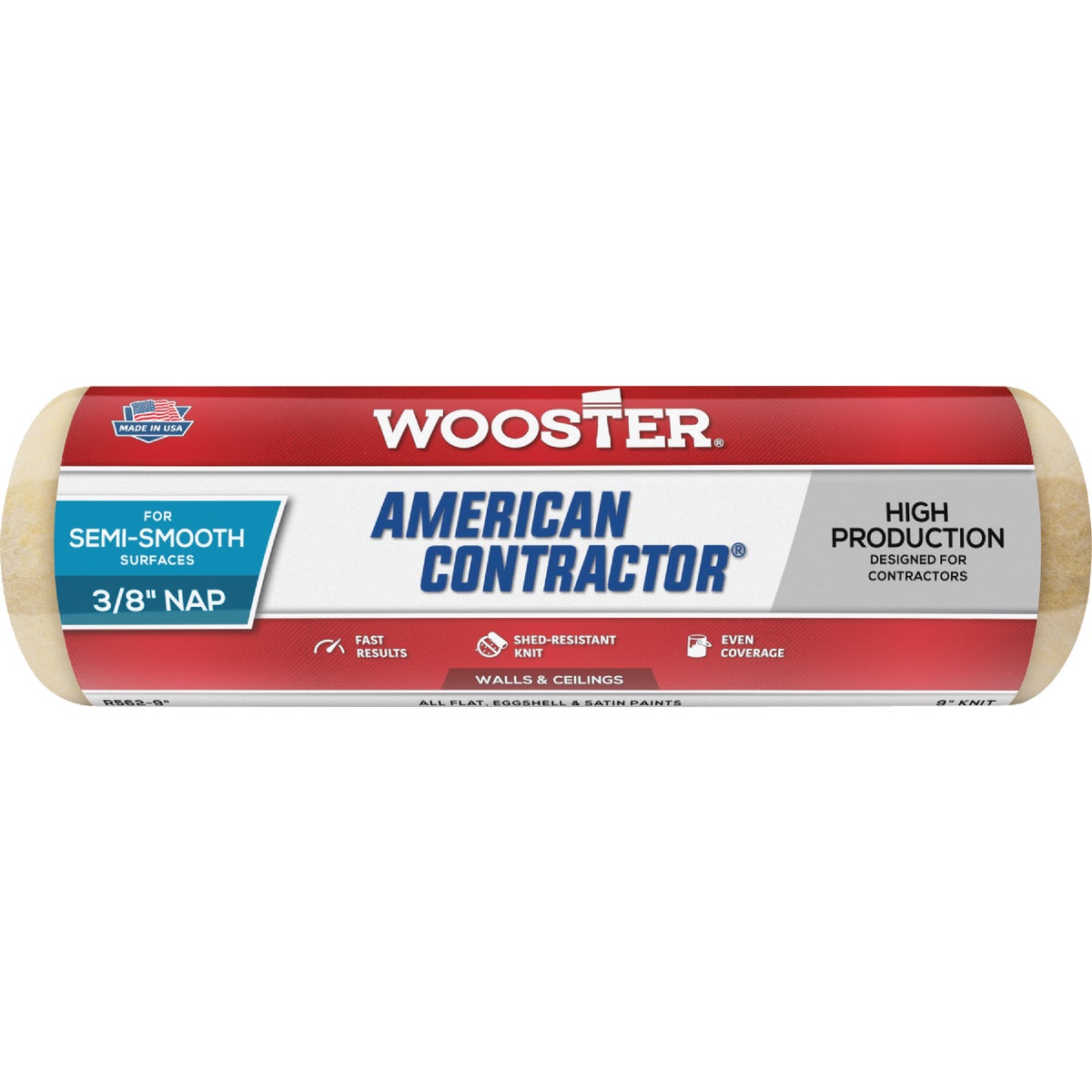 Wooster American Contractor 9 In. x 3/8 In. Knit Fabric Roller Cover