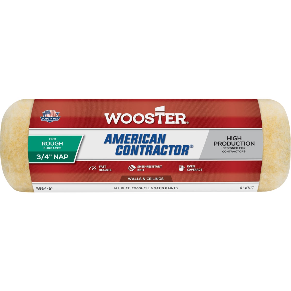Wooster American Contractor 9 In. x 3/4 In. Knit Fabric Roller Cover