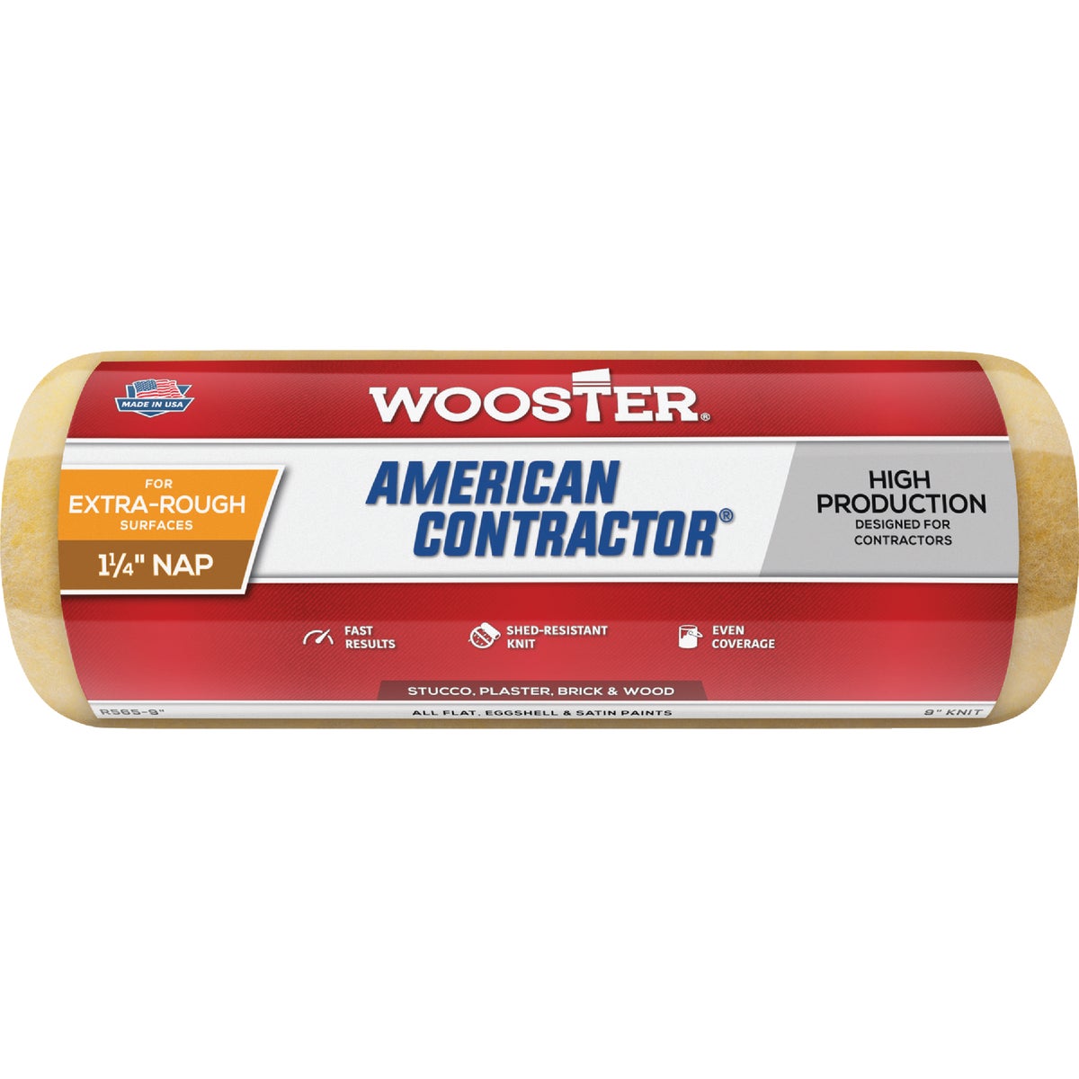 Wooster American Contractor 9 In. x 1-1/4 In. Knit Fabric Roller Cover