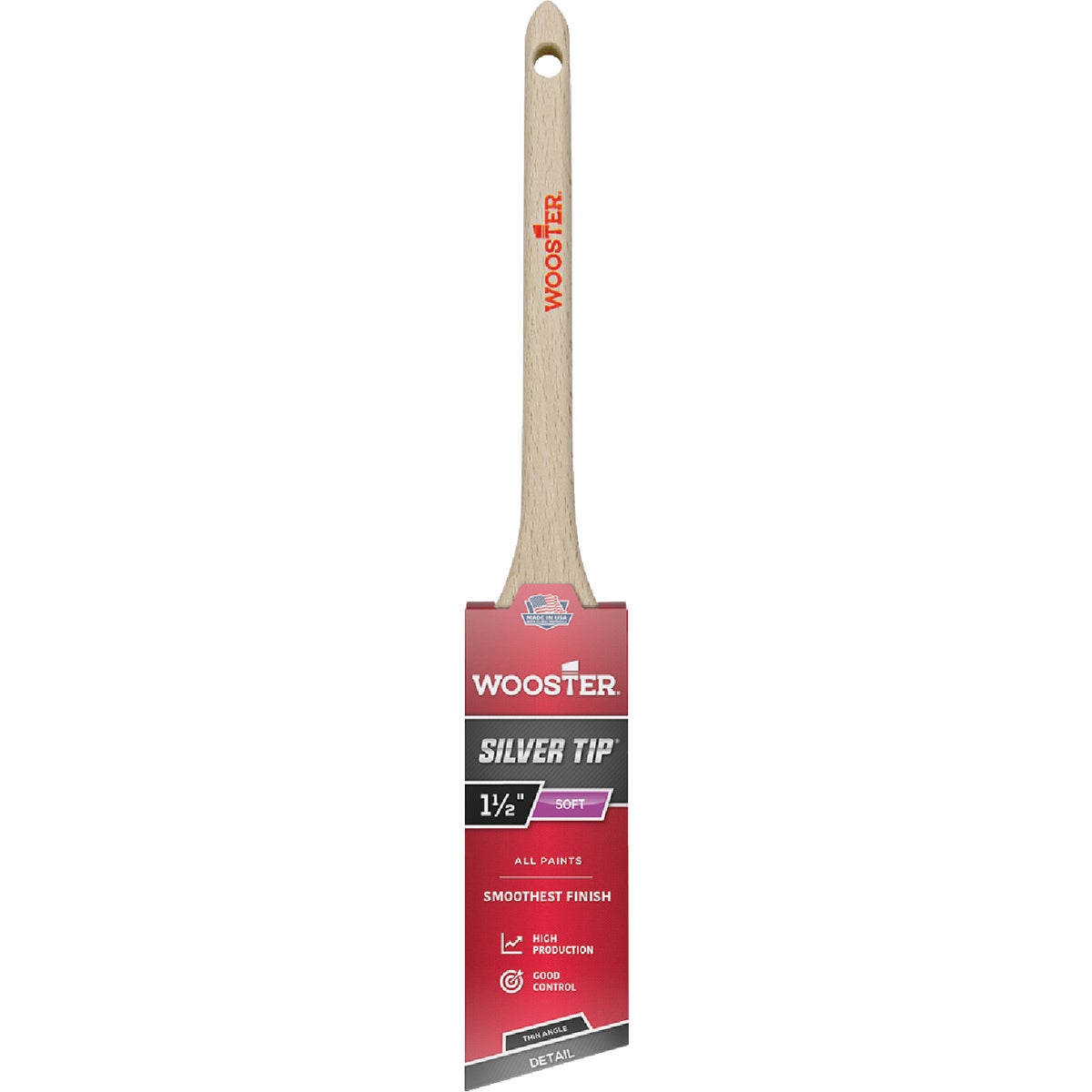 Wooster SILVER TIP 1-1/2 In. Thin Angle Sash Paint Brush