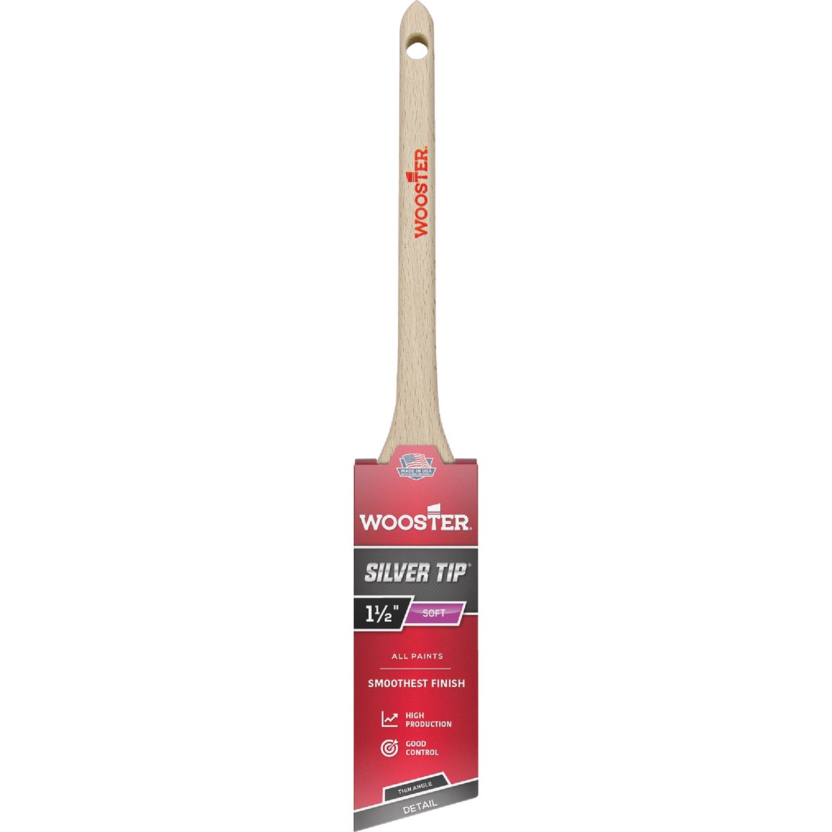 Wooster SILVER TIP 1-1/2 In. Thin Angle Sash Paint Brush