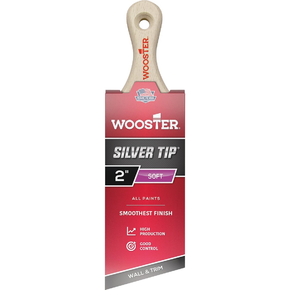 Wooster SILVER TIP 2 In. Short Handle Paint Brush