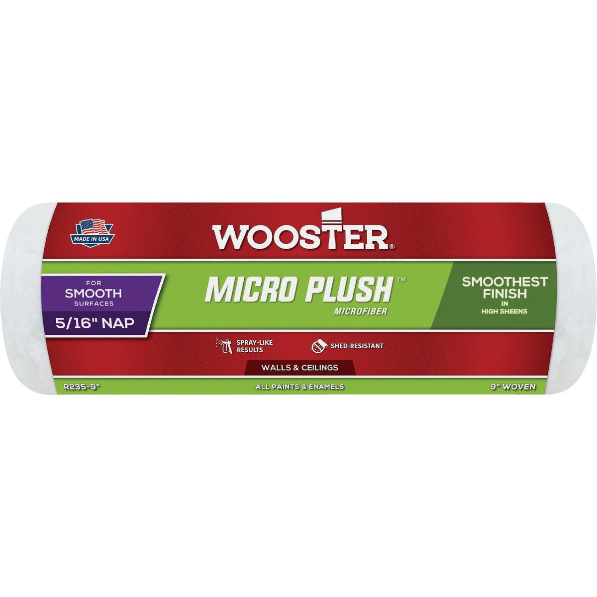 Wooster Micro Plush 9 In. x 5/16 In. Microfiber Roller Cover