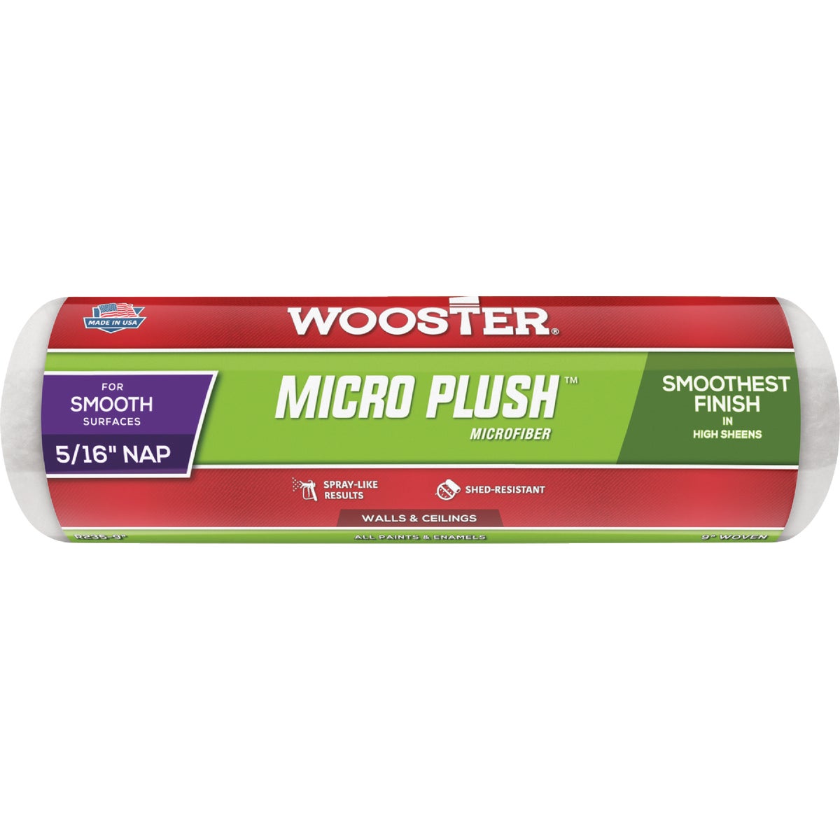 Wooster Micro Plush 9 In. x 5/16 In. Microfiber Roller Cover