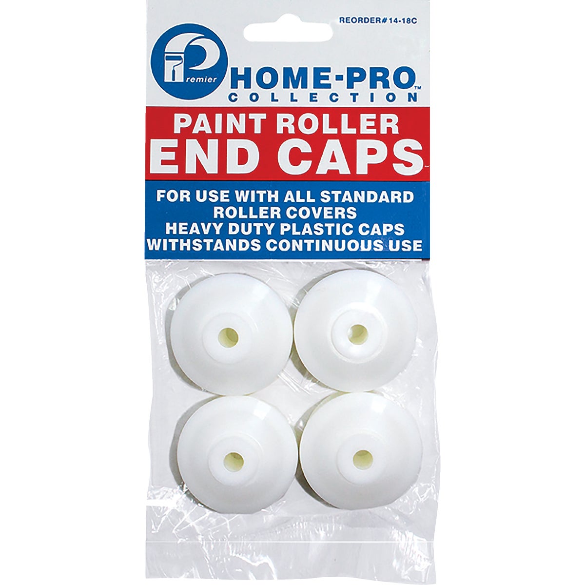 Premier Home-Pro 1-1/2 In. Plastic Paint Roller End Caps (4-Pack)