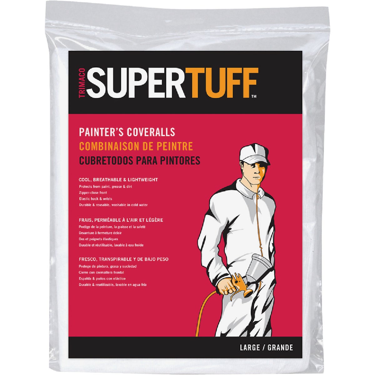 Trimaco SuperTuff Large Reusable Painter's Coveralls