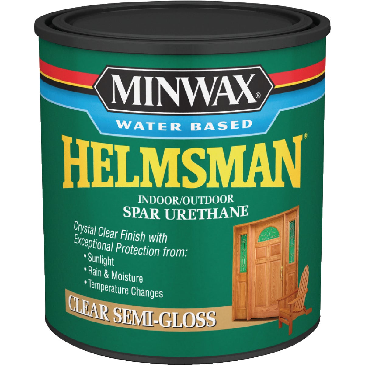 Minwax Helmsman Quart Semi-Gloss Water-Based Spar Interior/Exterior Varnish
