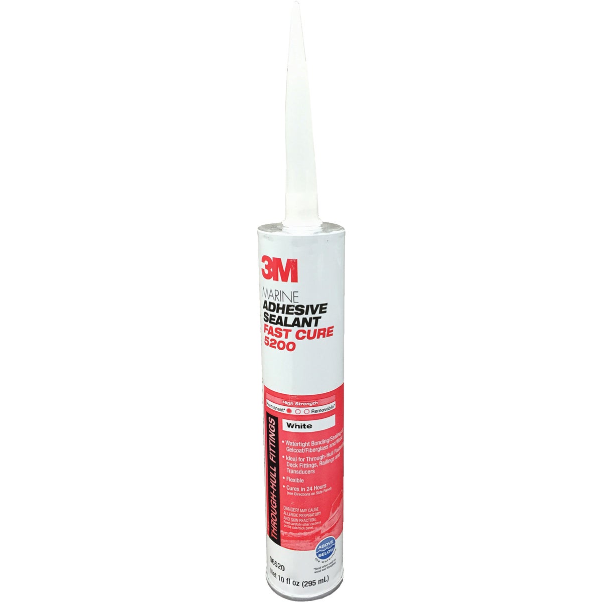 3M 10 Oz. White 24-Hour Fast Cure Marine Adhesive Sealant 5200