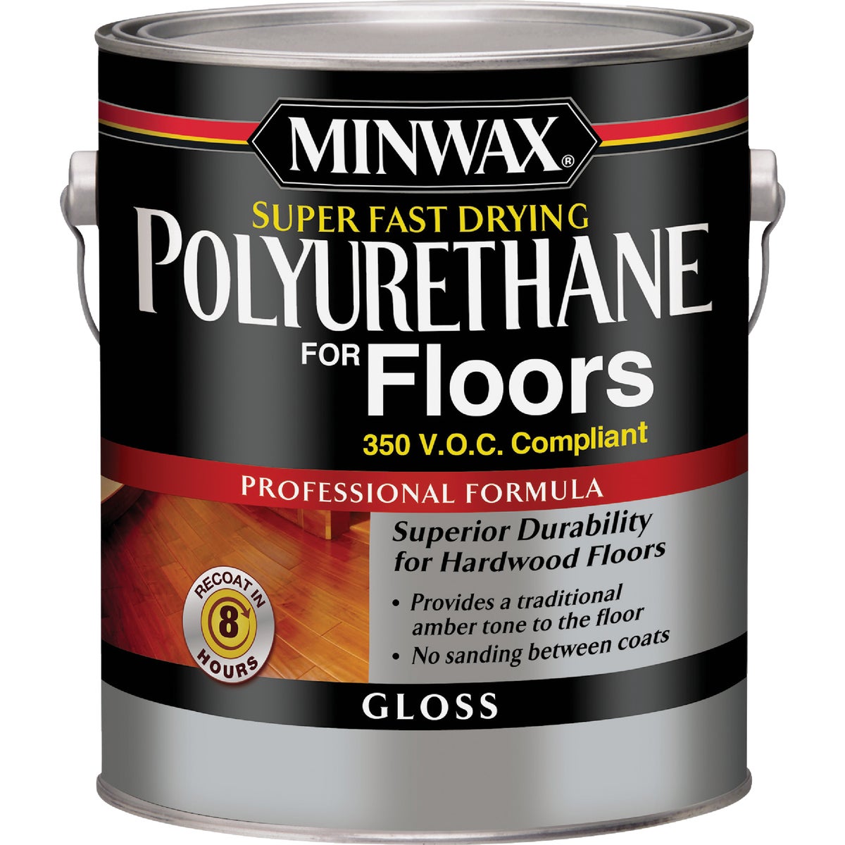 Minwax Clear Gloss VOC Fast Drying Polyurethane For Floor, 1 Gal.