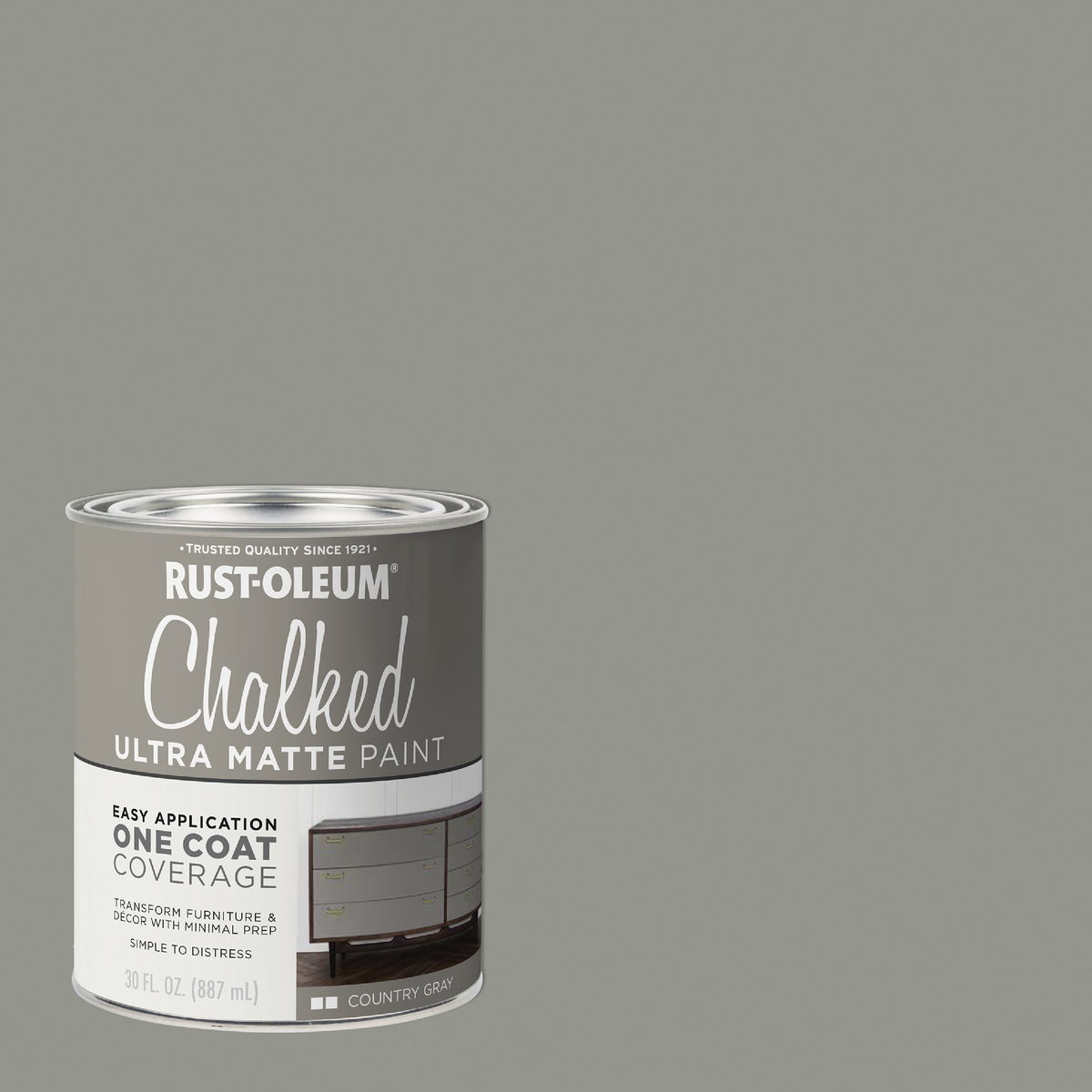 Rust-Oleum Chalked Country Gray Ultra Matte 30 Oz. Chalk Paint