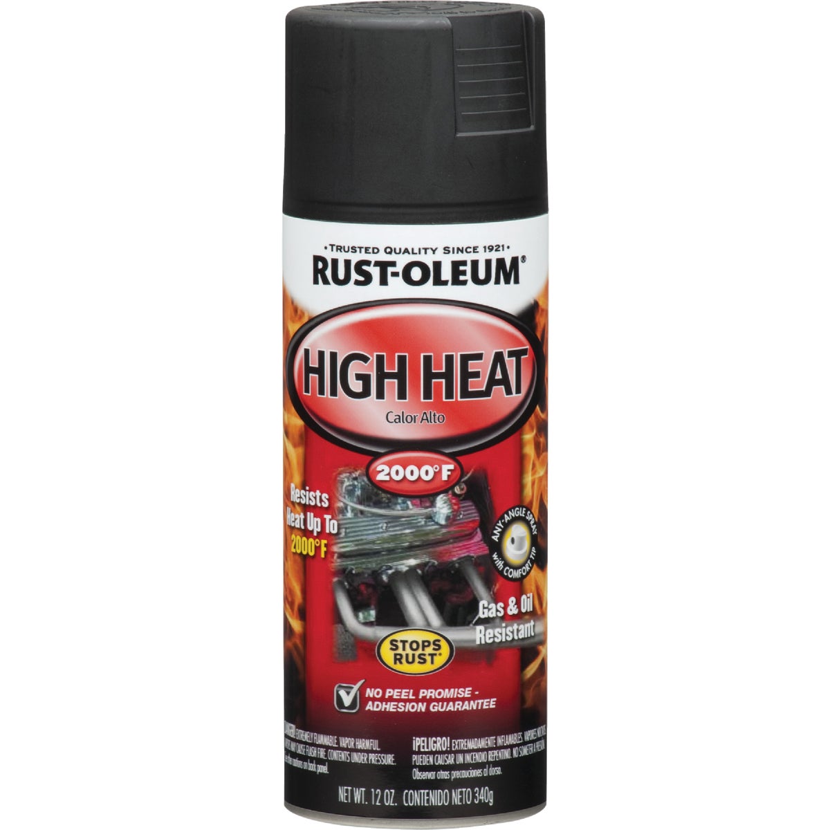 Rust-Oleum Stops Rust Flat Black 12 Oz. High Heat Spray Paint