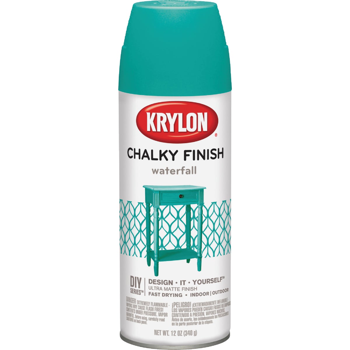 Krylon CHALKY FINISH 12 Oz. Ultra Matte Chalk Spray Paint, Waterfall