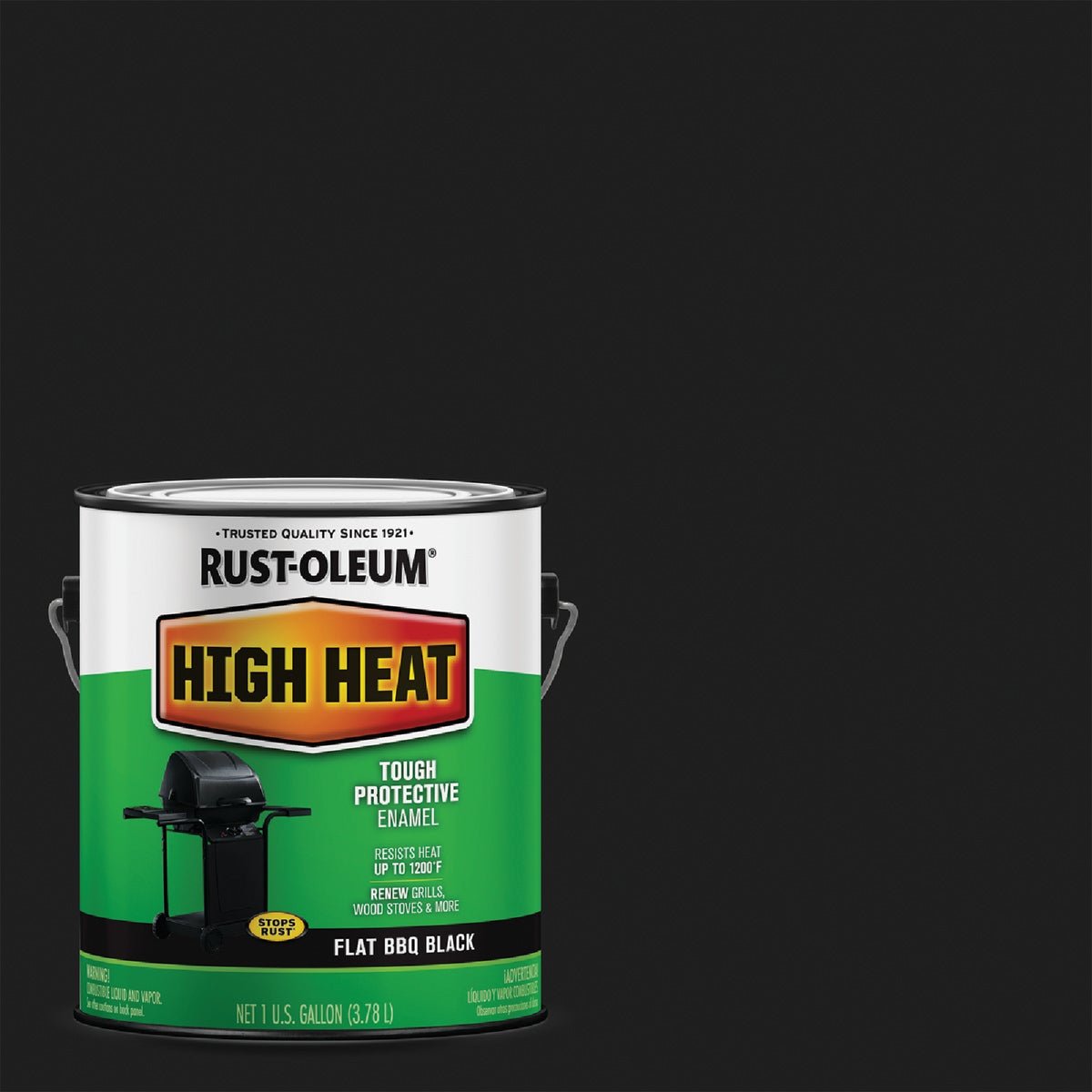 Rust-Oleum Satin High Heat Enamel, BBQ Black, 1 Gal.