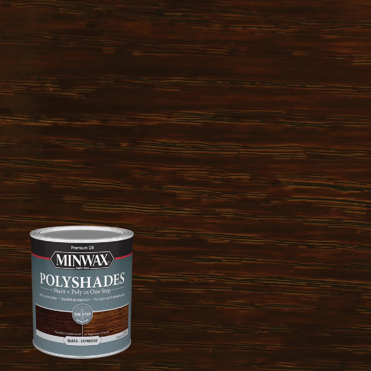 Minwax Polyshades 1 Qt. Gloss Stain & Finish Polyurethane In 1-Step, Espresso