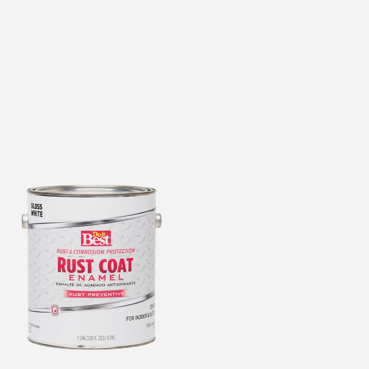 Do it Best Rust Coat Oil-Based Gloss Enamel, White, 1 Gal.