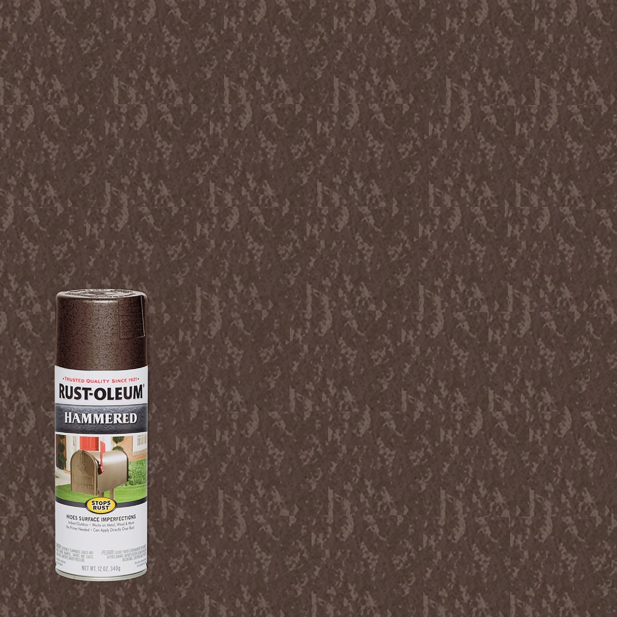 Rust-Oleum Brown Metallic 12 Oz. Hammered Finish Spray Paint