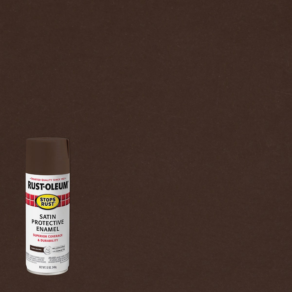 Rust-Oleum Stops Rust Decor 12 Oz. Satin Spray Paint, Dark Brown