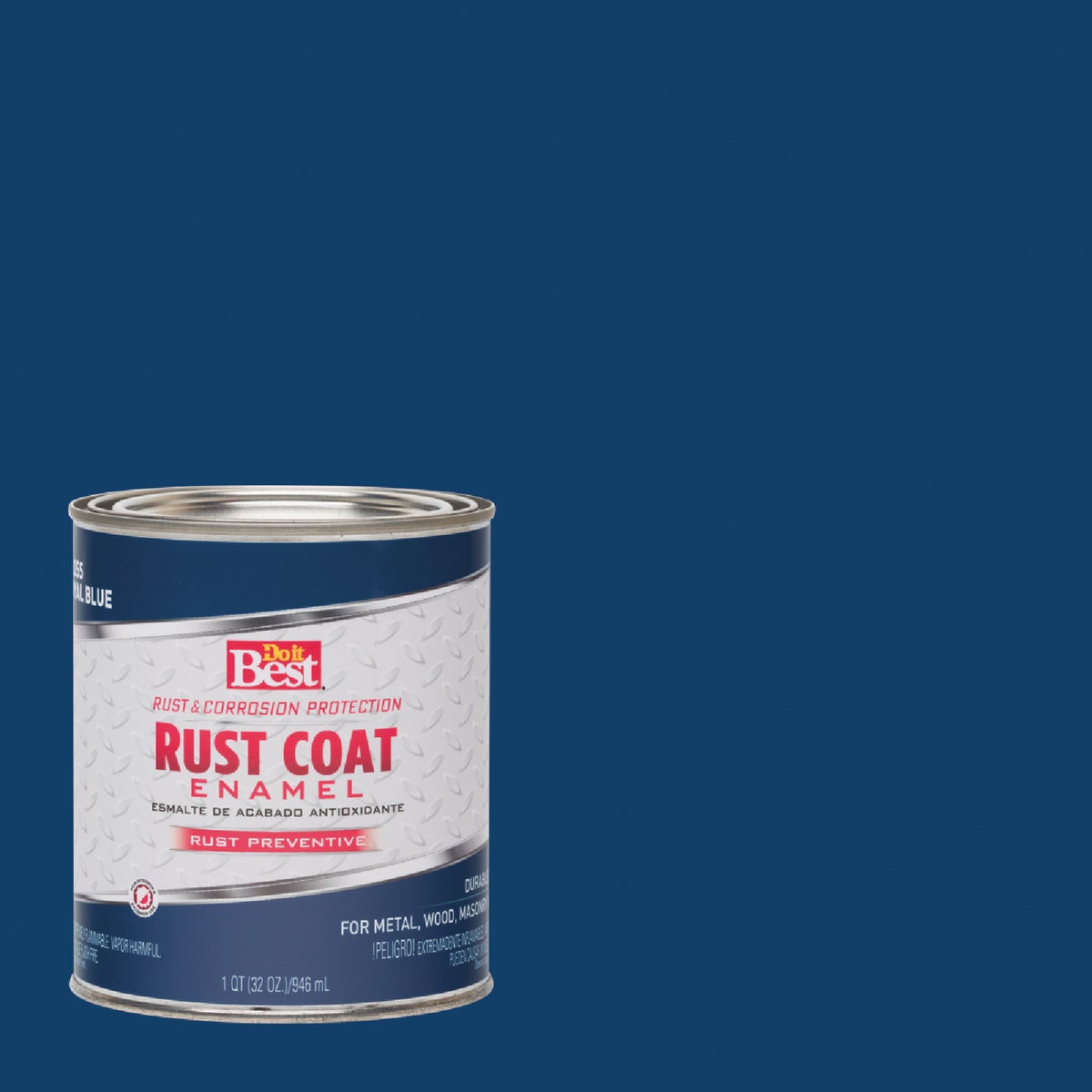 Do it Best Rust Coat Oil-Based Gloss Enamel, Royal Blue, 1 Qt.