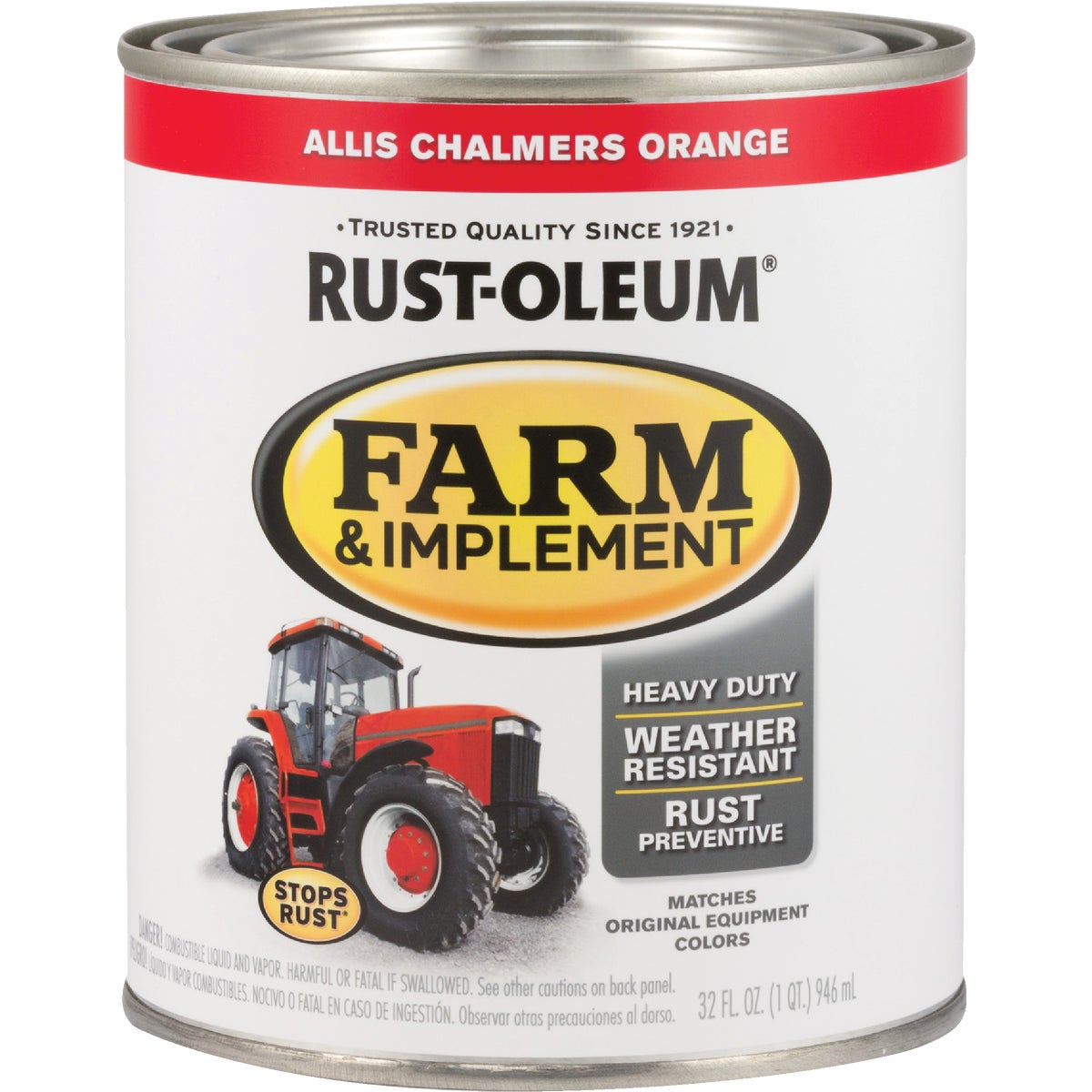 Rust-Oleum 1 Quart Allis Chalmers Orange Gloss Farm & Implement Enamel