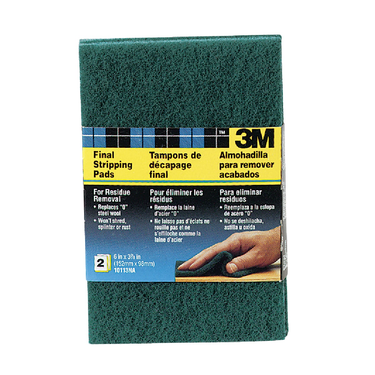 3M 3-1/2 In. x 6 In. Heavy-Duty Final Stripping Pad (2-Pack)