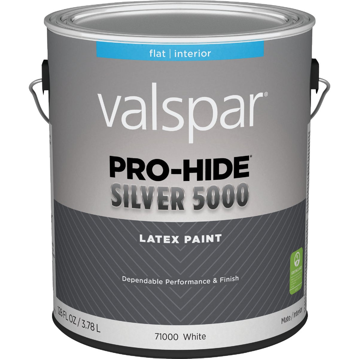 Valspar Pro-Hide Silver 5000 Latex Flat Interior Wall Paint, White Base, 1 Gal.