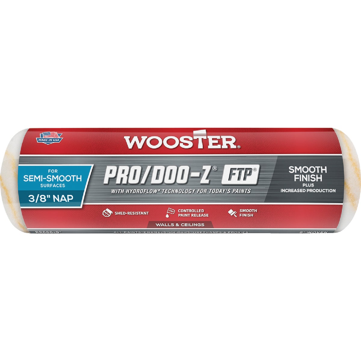 Wooster Pro/Doo-Z FTP 9 In. x 3/8 In. Woven Fabric Roller Cover