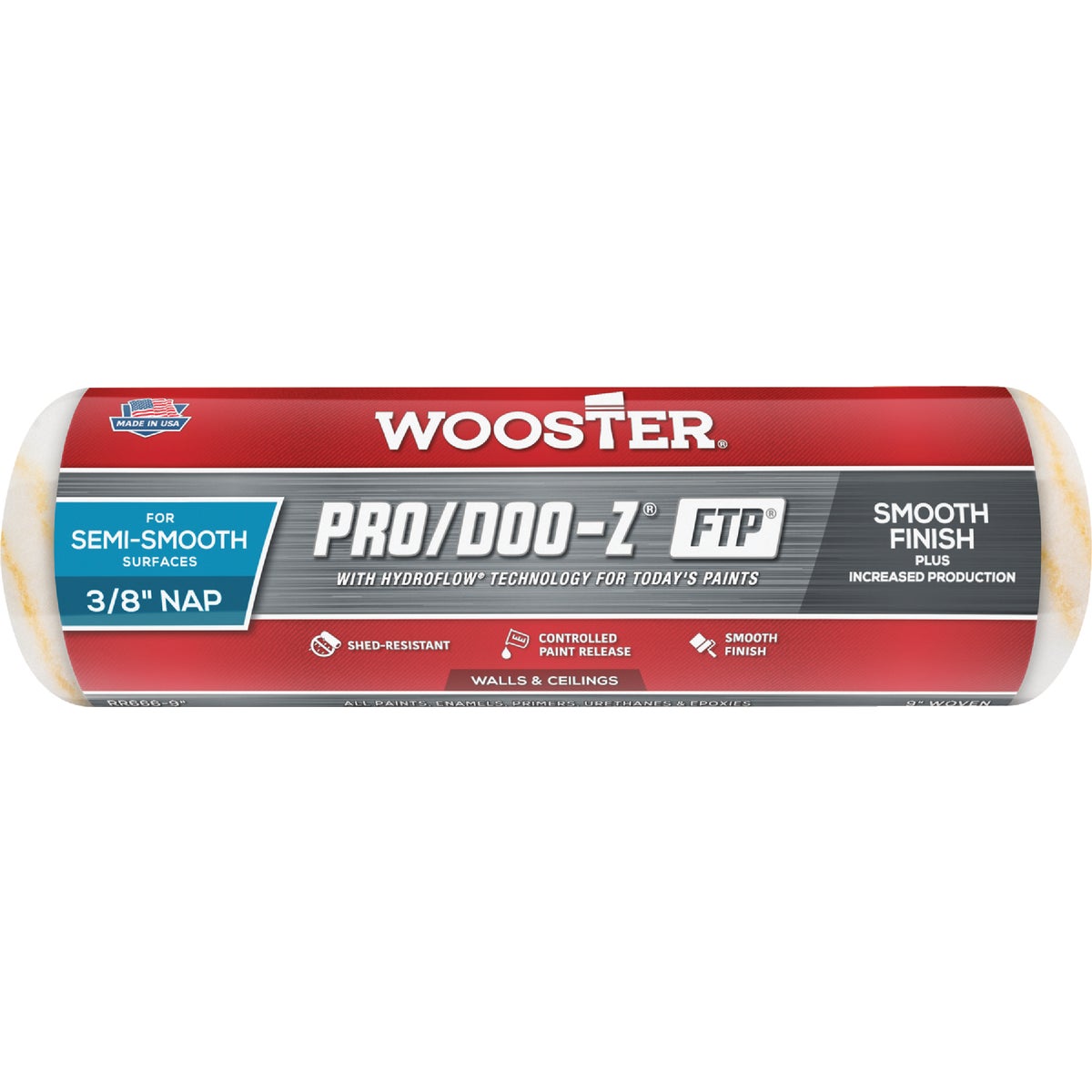 Wooster Pro/Doo-Z FTP 9 In. x 3/8 In. Woven Fabric Roller Cover