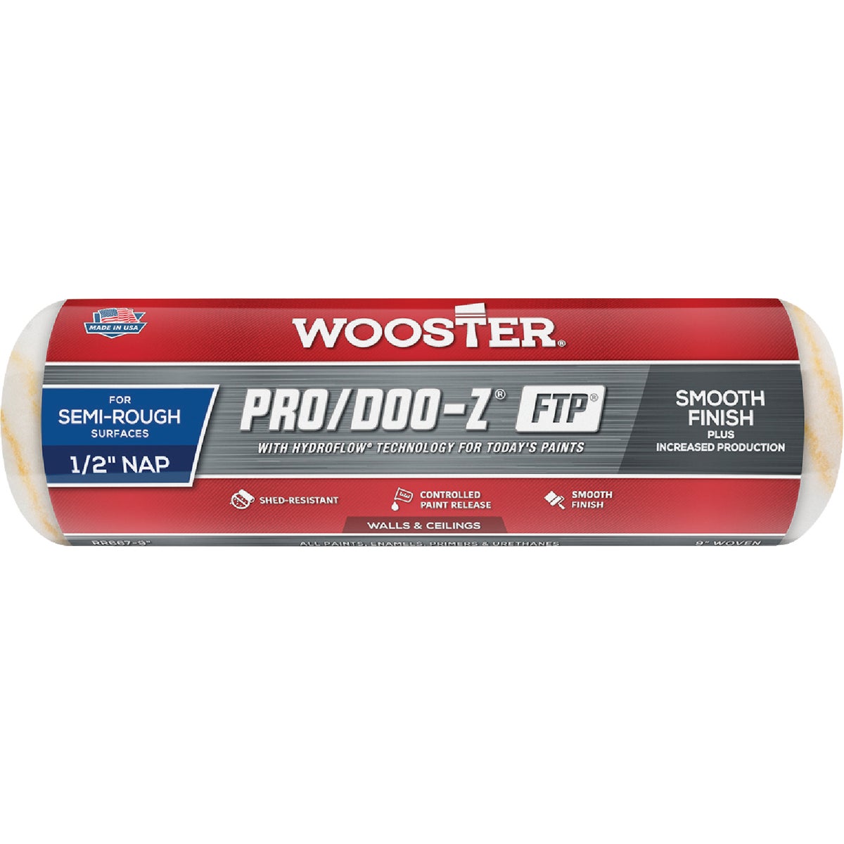 Wooster Pro/Doo-Z FTP 9 In. x 1/2 In. Woven Fabric Roller Cover