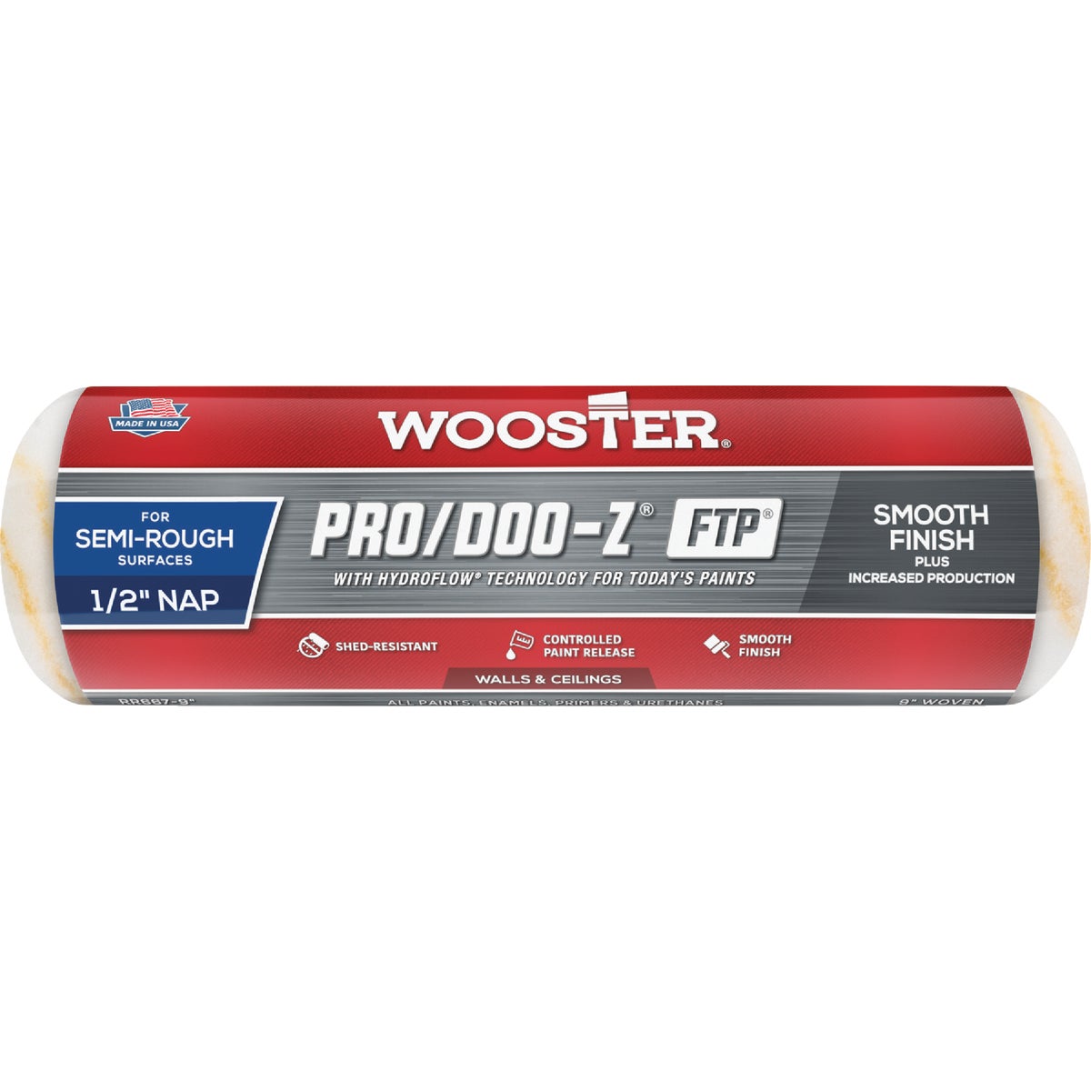 Wooster Pro/Doo-Z FTP 9 In. x 1/2 In. Woven Fabric Roller Cover