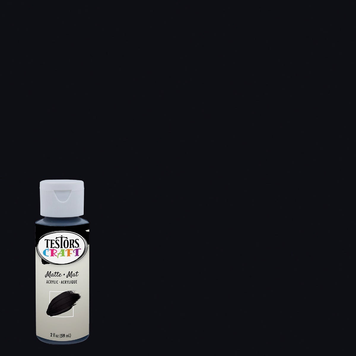 Testors 2 Oz. Acrylic Matte Craft Paint, Black