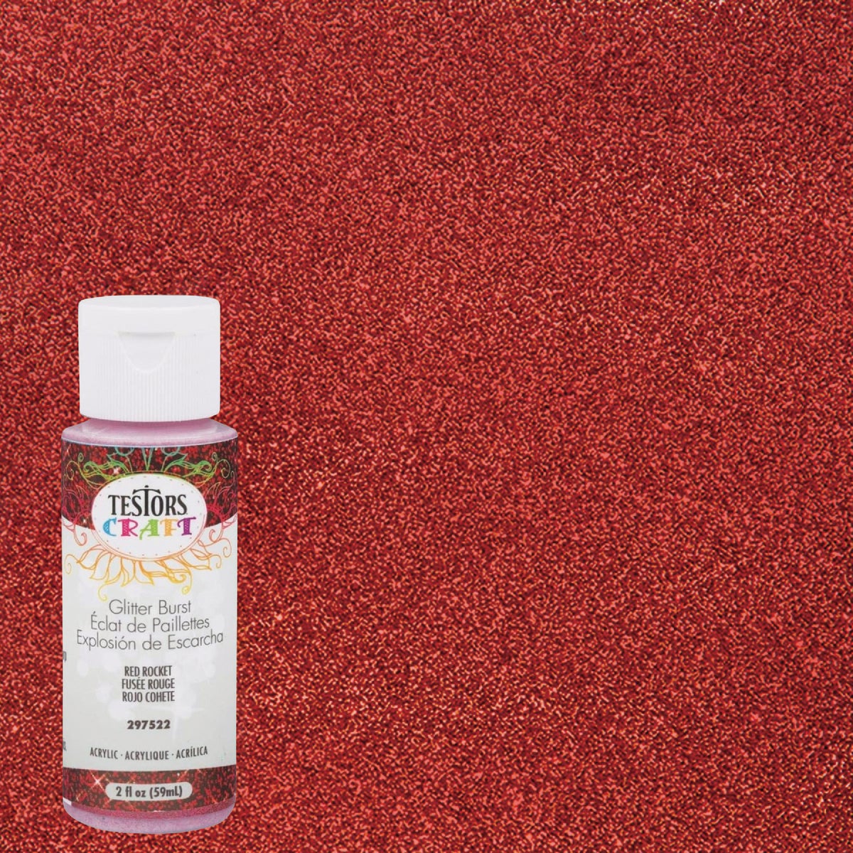 2OZ CRAFT RED GLIT PAINT