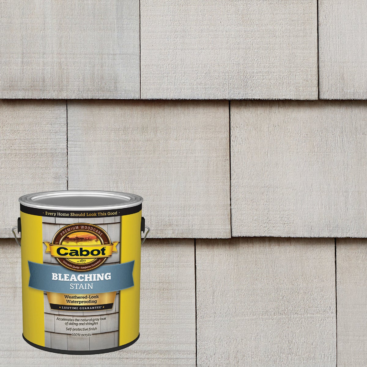 Cabot Weathered Look Exterior Bleaching Stain, Natural Driftwood Gray, 1 Gal.